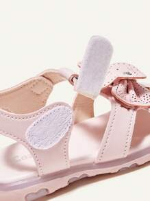 Cozy Pixies 1 Par Sandalias Rosas De Moda Y Versátiles Para Niñas Con Linda Decoración De Conejitos Para El Verano