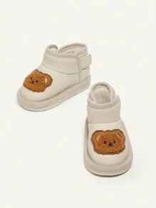 Cozy Pixies Fille Bottes De Neige beige À La Mode Design Dessin Animé Mignon Ours Confortable & Chaud ( Motif Aléatoire )