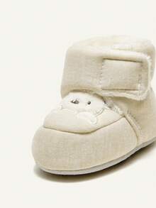 冬天加厚軟底嬰兒鞋適用於嬰兒,濃烈香調防滑靴子適用於3-6-12月老學習至 - 杏色 - 查看 6