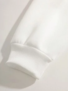 SHEIN EZwear Sudadera simple de manga larga para uso diario casual de mujer