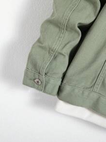 Manfinity Homme Men Spring Autumn Long Sleeve Jeans Jacket With Flap Pocket - Mint Green - View 6