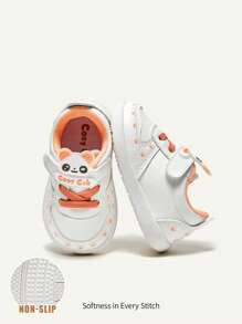 Cozy Pixies 中性孩子們時尚可愛卡通熊貓設計舒服的休閒運動鞋 - 白色 - 查看 1
