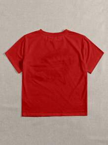 INAWLY Ladies' T-Shirt With Combined English Letter And Graphic Print For New Year Clothes Graphic Tees Women Tops