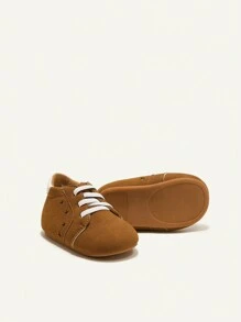 時尚復古舒適保暖男女通用兒童基本款平底鞋 - 棕色 - 查看 3