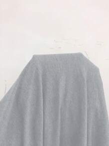 Chiquease Contrast Eyelet Embroidery Raglan Sleeve Tee - Grey - View 7