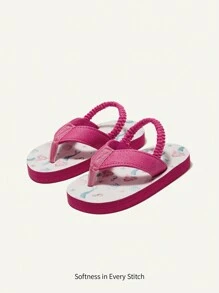 Cozy Pixies 1pair Infant Summer Eva Anti-Slip Outdoor Comfortable Breathable Round Toe Slipper With Elastic Heel Strap