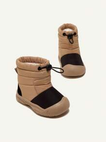 Cozy Pixies 男孩卡其色時尚設計舒服的和濃烈香調雪地靴 - 卡其色 - 查看 10