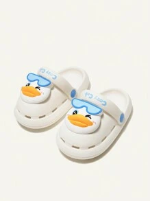 Cozy Pixies Adorable & Durable Eva Baby Clogs Featuring Cute Duck Shaped Design With Anti-Slip Sole - White - View 3