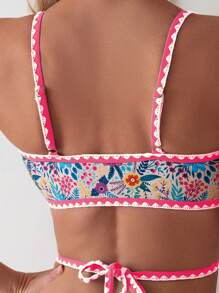 SHEIN Swim Women Random Printed Bikini Set Summer - Multicolor - View 5