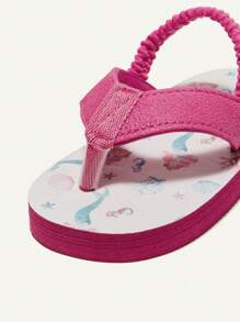 Cozy Pixies 1pair Infant Summer Eva Anti-Slip Outdoor Comfortable Breathable Round Toe Slipper With Elastic Heel Strap