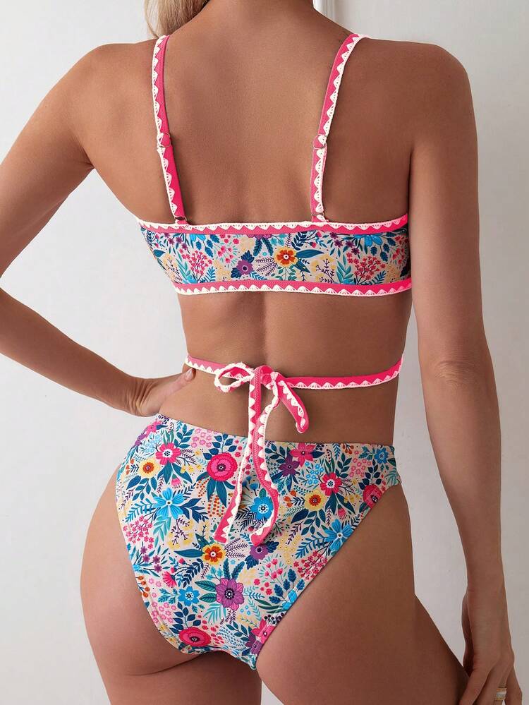 Women Random Printed Bikini Set Summer