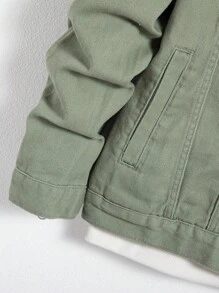 Manfinity Homme Men Spring Autumn Long Sleeve Jeans Jacket With Flap Pocket - Mint Green - View 4