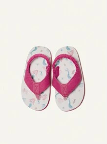 Cozy Pixies 1pair Infant Summer Eva Anti-Slip Outdoor Comfortable Breathable Round Toe Slipper With Elastic Heel Strap