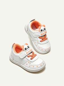 Cozy Pixies 中性孩子們時尚可愛卡通熊貓設計舒服的休閒運動鞋 - 白色 - 查看 4