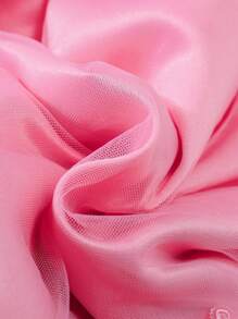 SHEIN Young Girls Elegant Lace Puff-Sleeve Dress