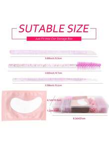 HMQ beauty 235pcs Eyelash Extension Tool Kit, Including Eye Mask, Micro Brush, Lash Cleanser Lip Brush, Eye Pads, Glue Rings, Disposable Mascara Wands And More - Multicolor - View 11