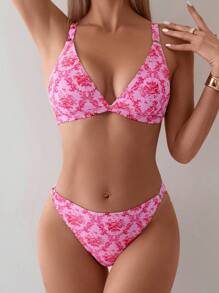 Swim Mod Little Printed Separated Bikini Set, Summer Beach