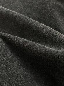 女士夏款錄音帶和信件圖案短袖T恤 - 黑色 - 查看 5