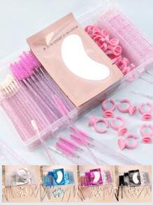 HMQ beauty 235pcs Eyelash Extension Tool Kit, Including Eye Mask, Micro Brush, Lash Cleanser Lip Brush, Eye Pads, Glue Rings, Disposable Mascara Wands And More - Multicolor - View 2