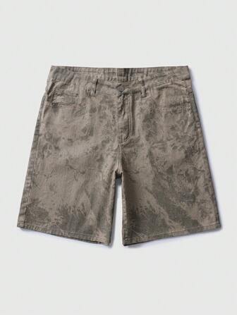 Street Life Short en denim usé de style vintage pour homme adapté aux vêtements de tous les jours en printemps et été