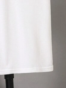 SHEIN Tween Boy Mùa Hè Màu Túi Dây Kéo Nửa Túi Ngắn Tay Áo Sơ Mi Polo - trắng - Xem 5