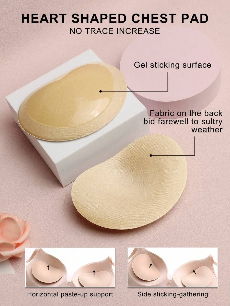 隱形胸貼,自粘硅膠內墊,超厚海綿襯墊