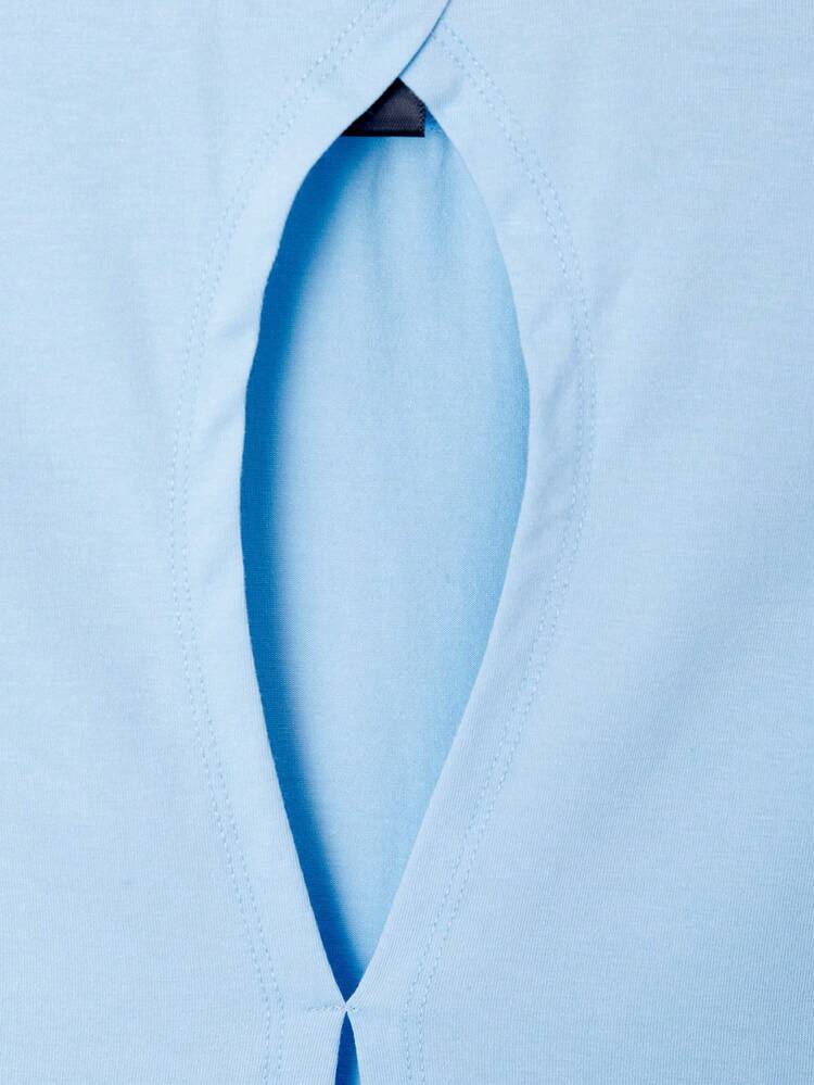 Hollow Out Back Split T-Shirt For Vacation