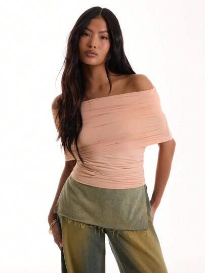 MUSERA 翻边褶皱吊带上衣，休闲夏季节日春季复活节