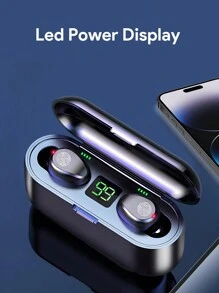 Teckwe Wireless Earbuds,High-End Wireless Headphones With LED Power Display,Noise Canceling, IPX7 Waterproof,Weightless And Comfortable In-Ear & 8MM Speaker,3Hrs Play Continuously & The Charging Box Can Be Charged 15 Times Perfect Gift For Birthdays Valentine's Day Gift,Boys & Girlfriends