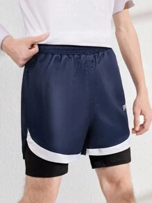 Ropa deportiva 2 en 1 para adolescente en unicolor - Negro - View 3