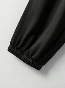 Manfinity Homme Bộ trang phục mùa hè cổ tròn in chữ cho nam và quần short ngắn tay - Nhiều màu - Xem 5