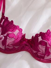 女性時尚花卉印花性感內衣套裝