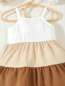 SHEIN Vintaside Kids Váy màu đơn giản giản dị cho bé gái - Nhiều màu - Xem 3