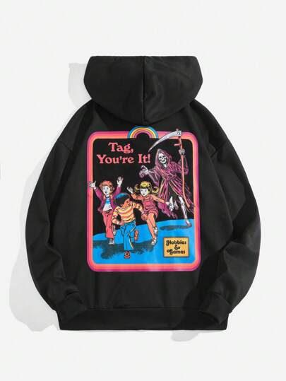 Stevenrhodes Damen Streetwear Hoodie mit lustigem Sense-Print und Reißverschluss