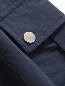 DAZY 女士實色休閒口袋工裝褲 - 藏蓝色 - 查看 6