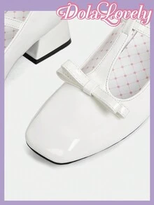 Dola Lovely Phụ nữ Trắng Công Chúa lolita Gót Dày Dễ Thương Và Ngọt Ngào Giày Cao Gót, Tốt Nghiệp Gót, vũ Hội Gót Cho Kỳ Nghỉ Hè Giày Giảm Giá Mùa Hè - trắng - Xem 7