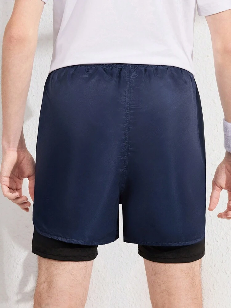 Teen Boy 2 In 1 Sportswear In Solid Color