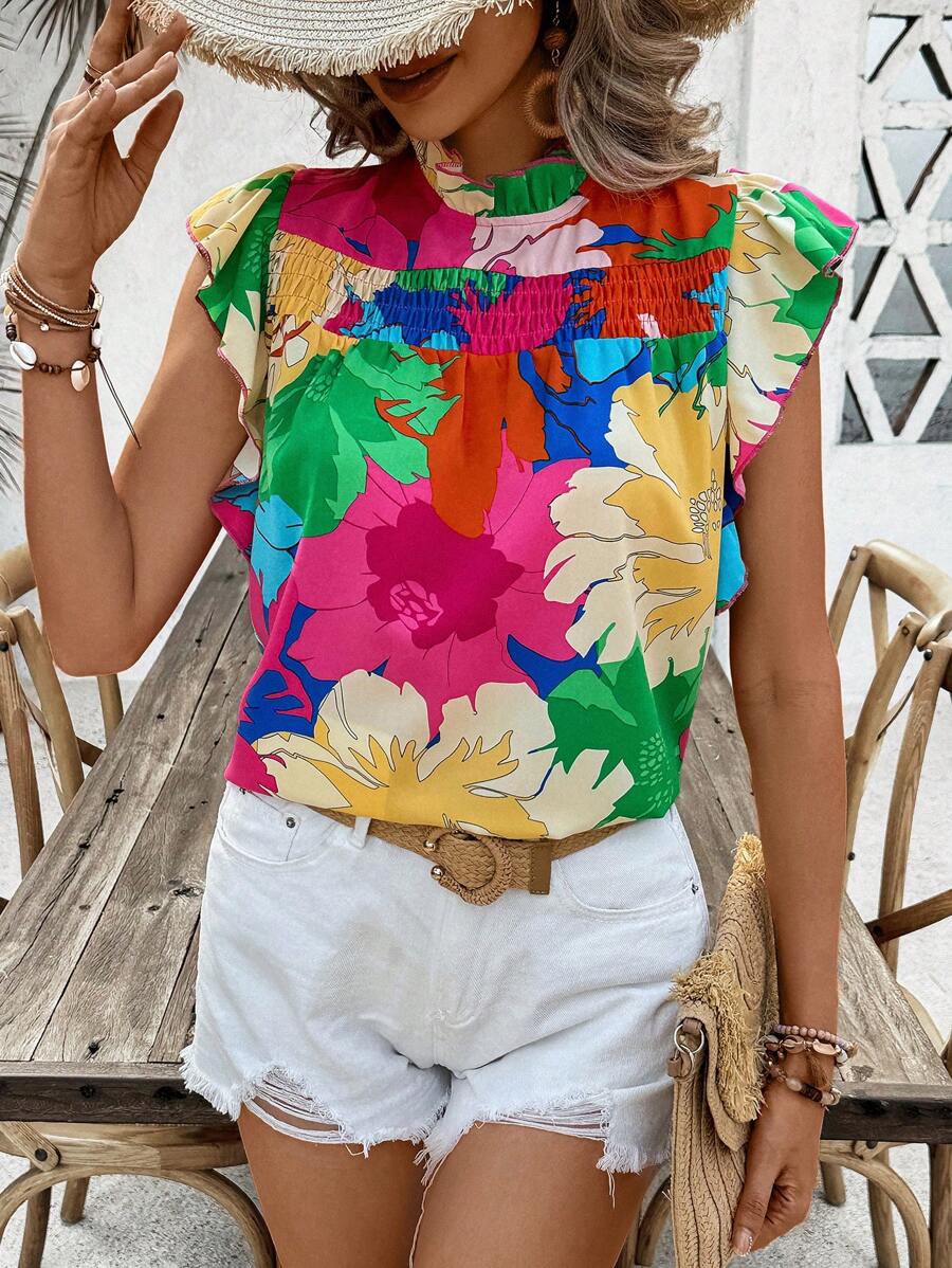 Breezaya Women Random Printed Button-Down Shirt In Multicolor - Multicolor - View 1