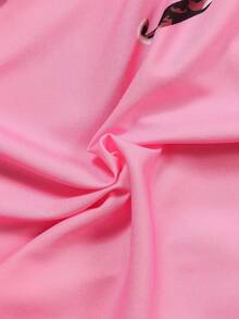 SHEIN LUNE Plus Size Nữ Thời trang Váy in hình cổ đứng bất đối xứng - Nhiều màu - Xem 5