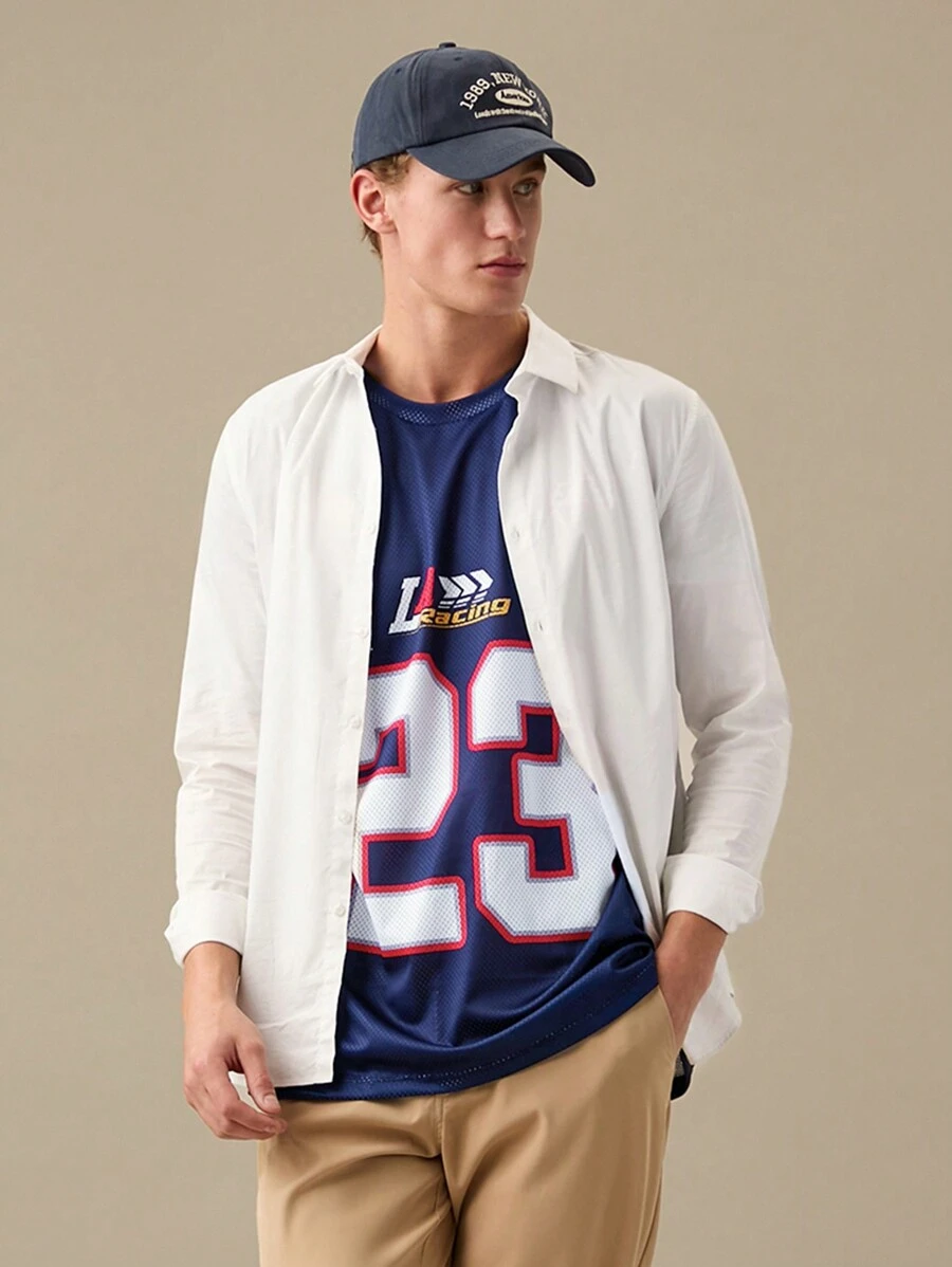 Manfinity VCAY Loose Fit Men's Casual Digital Print Knit T-Shirt