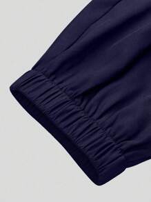 Glyssa Women Simple Design Strapless Jumpsuit With Belt, Pockets, Suitable For Casual Wear In Spring And Summer - Navy Blue - View 4