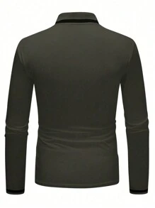 Manfinity Homme Polo a blocchi di colore con bordi, da uomo