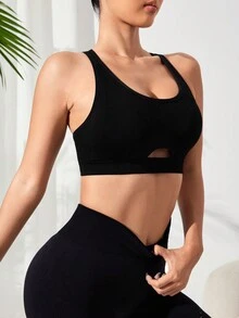 Easithlete Hollow Elastic Fashion Shockproof Sports Bra