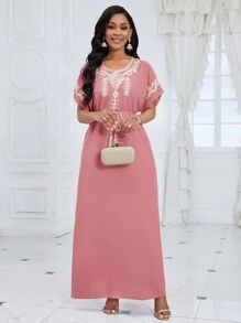 SHEIN Lady Mujeres Vestidos Nuevos 2023 Sencillos, de Moda y con Estilo - Rosa - Ver 6