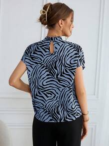 SHEIN Essnce Leopard Shirt Women's Summer Commuting Leopard Print Wide Strap Shirt - Multicolor - View 2