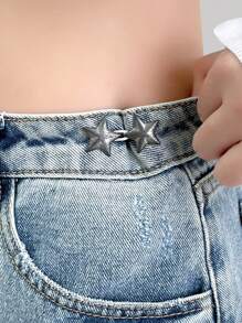 DAZY Star Shaped Button For Diy Clothing Decoration - Black - View 2