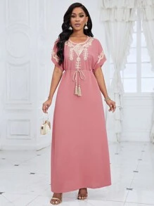 SHEIN Lady Mujeres Vestidos Nuevos 2023 Sencillos, de Moda y con Estilo - Rosa - Ver 3