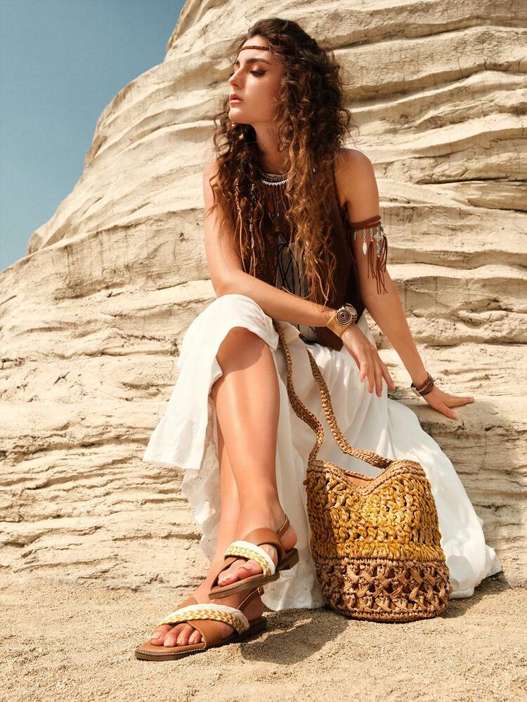 Ladies' Fashionable Vintage Style Comfortable Flat Sandals