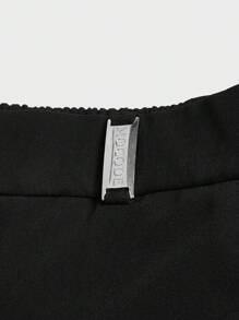 AKNOTIC Business Casual Easy Care Solid Woven Business Men Suit Trousers - Black - View 4