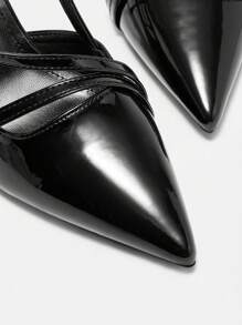 CUCCOO BIZCHIC Women's Pointed Toe High Heels Stiletto Pumps, Hollow Out Design Elegant Basics Business Casual Business Chic Halloween - Black - View 7